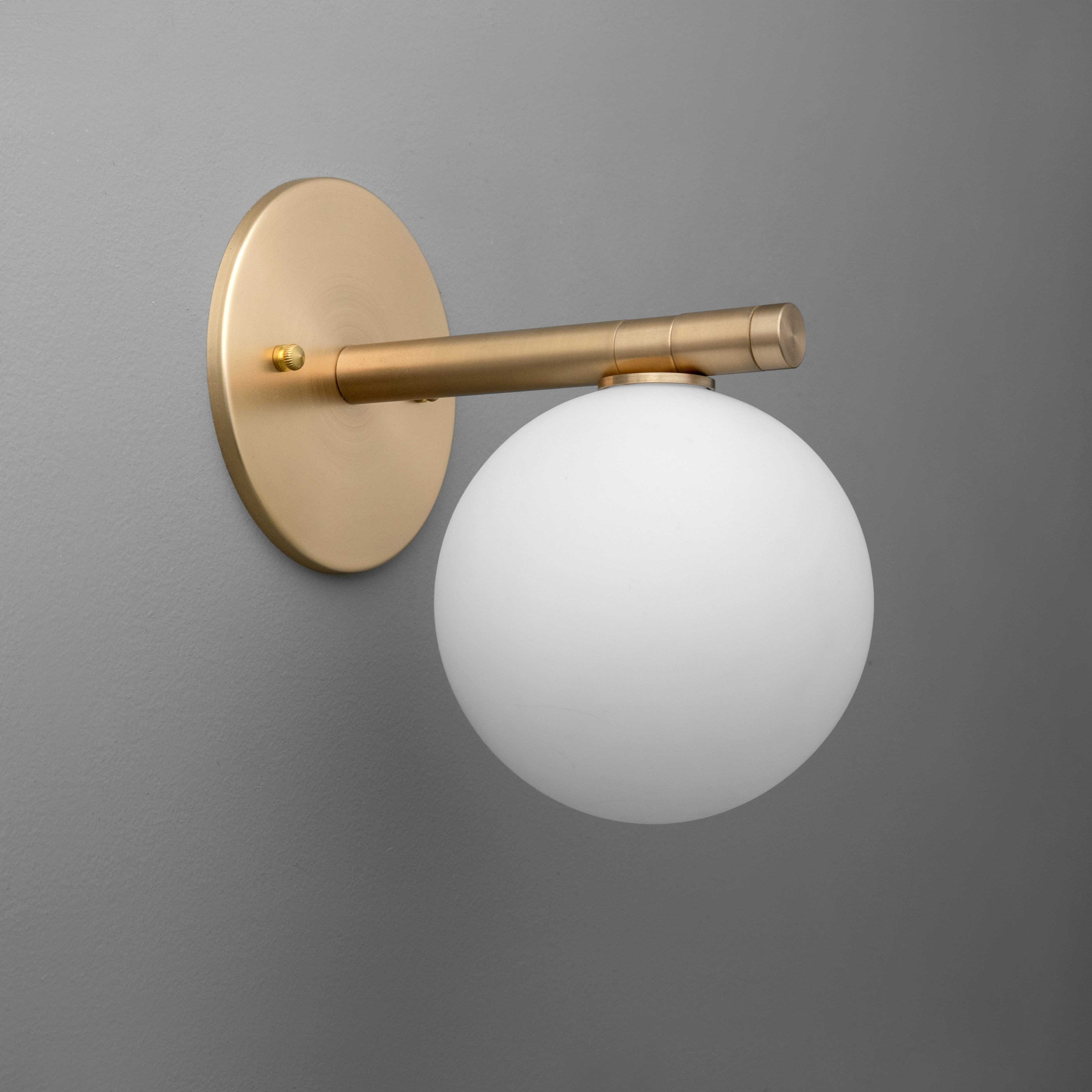 Glorica Glass Wall Sconce - Frosted Globe Light T397
