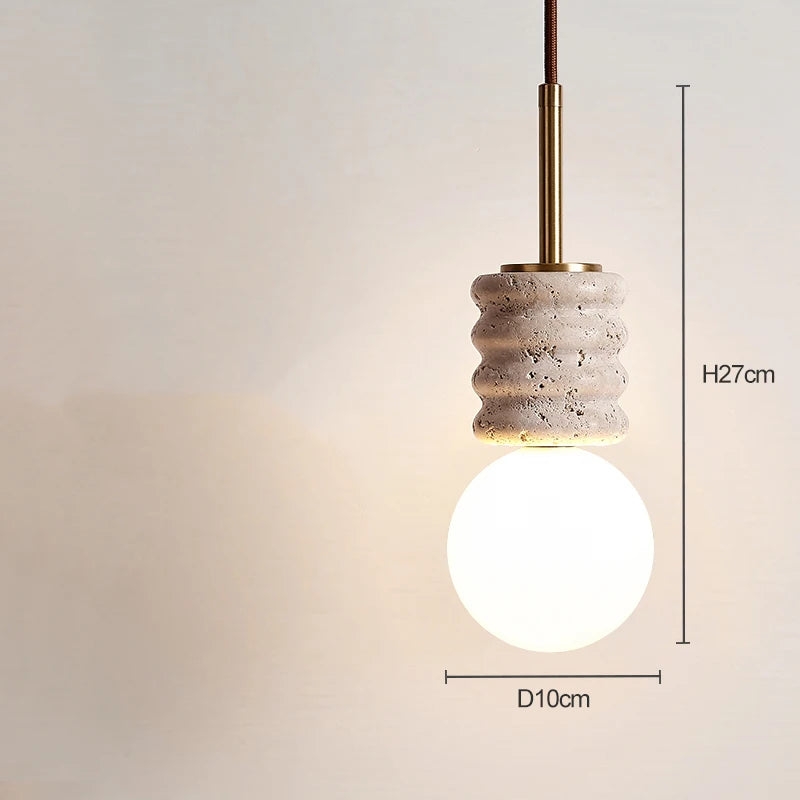 LED Chandelier Modern Stone Bedside Pendant Light T2141