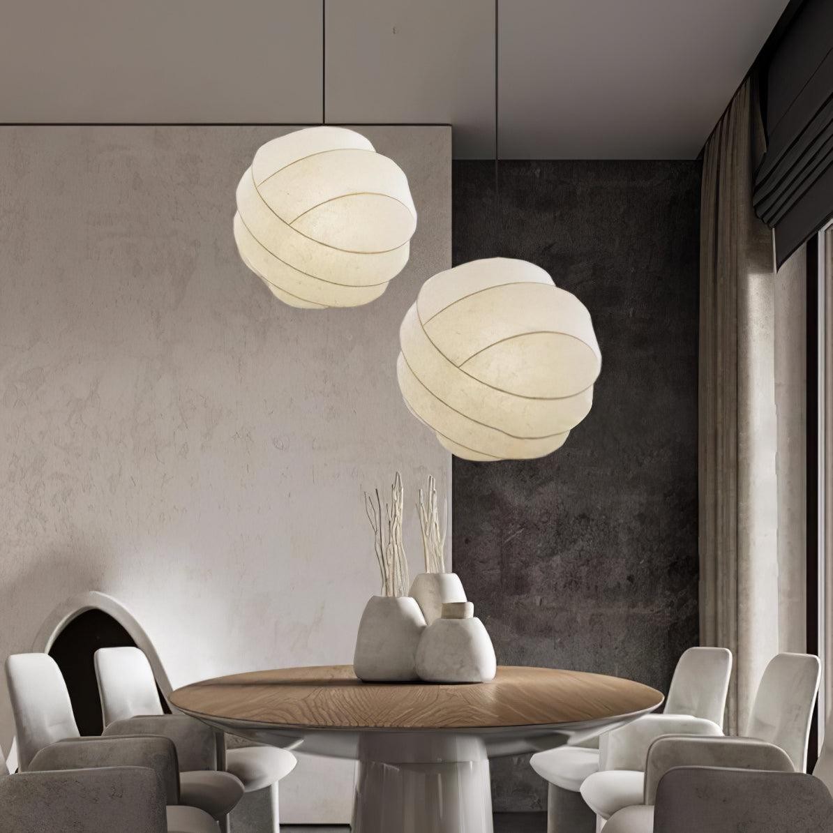 Wabi-Sabi Style Fiber Cocoon Pendant Lamp M400