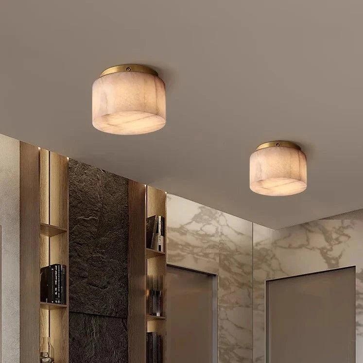 Rivage Alabaster Minimalist Ceiling Light T2172