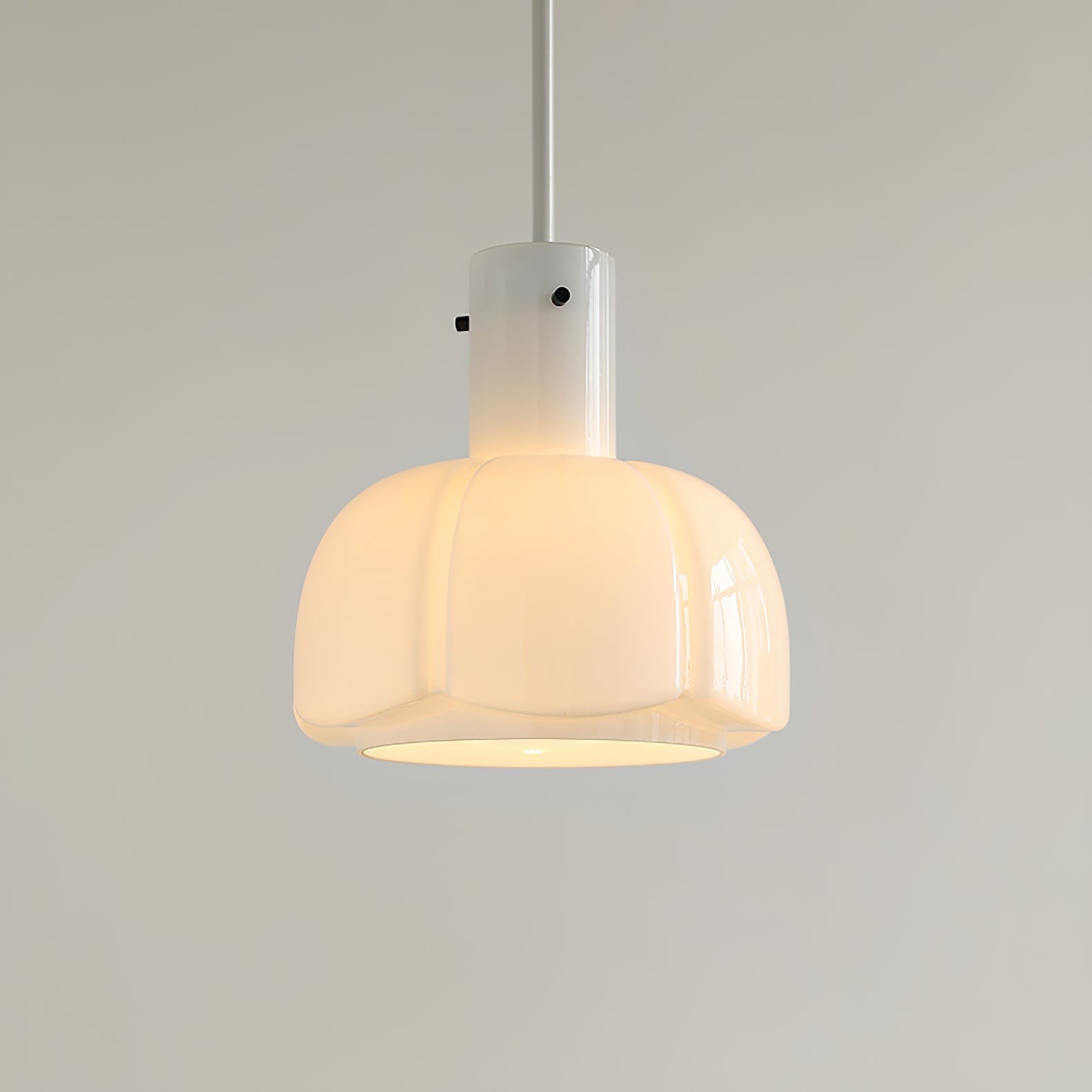 French Pastoral Style Petal Glass Pendant Light M23
