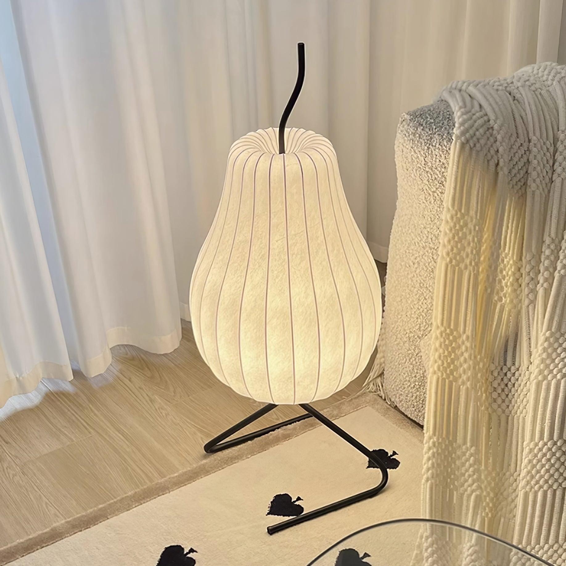 Pear-shaped Shite Floor Lamp Suitable For Living Room M519