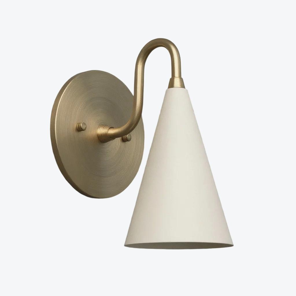 Curva Elegant Taper Shade Wall Sconce - Contemporary Accent for Living Room T780