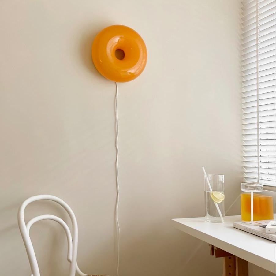 Glass Donut Table Wall Lamp - Bauhaus Style Accent Light Fixture S77