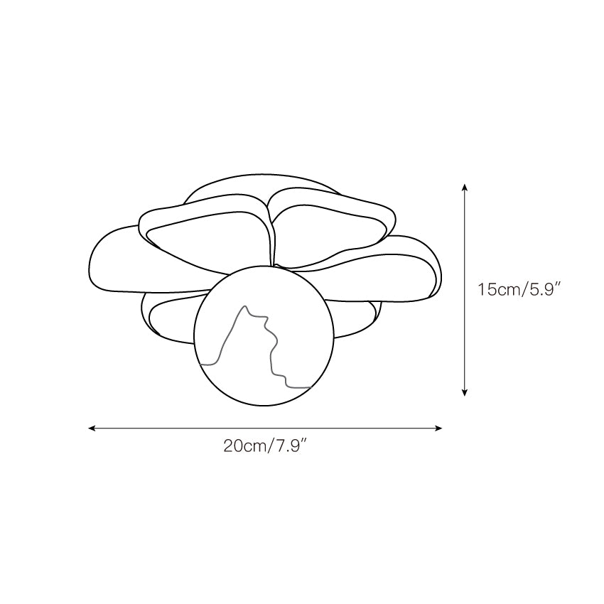 Cream Bloom Flower Ceiling Lamp T1632