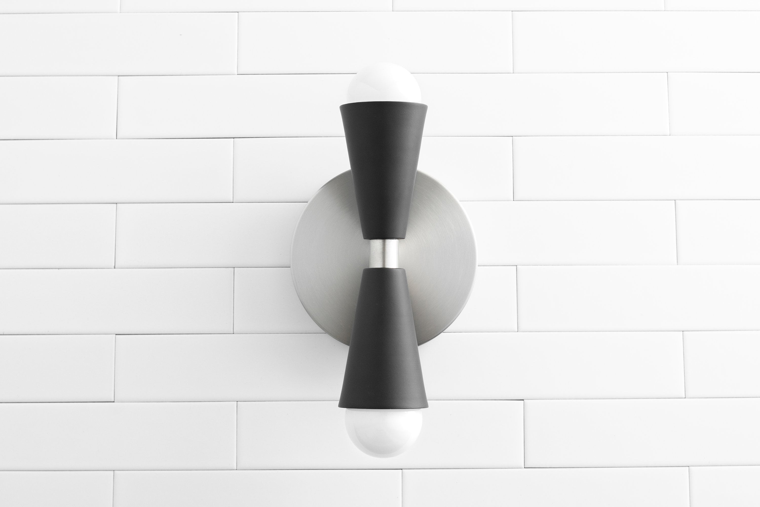 Pyralis  Cone Shade  Double Wall Light - Contemporary Living Room Glow T334