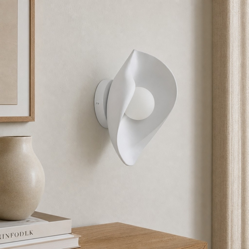Goviena Modern Cocoon-Shaped Wall Sconce - Minimalist Decorative Wall Lamp for Bedroom and Hallway T2254