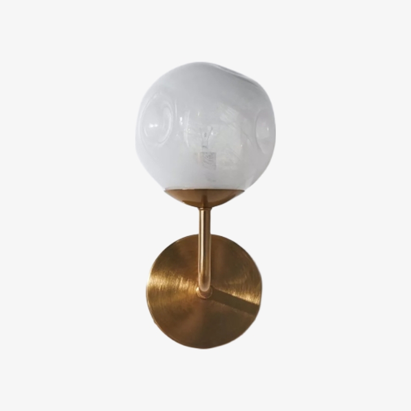 Modo Sculpted Glass Wall Sconce - Modern Diffused-Light Lamp for Entryways T727