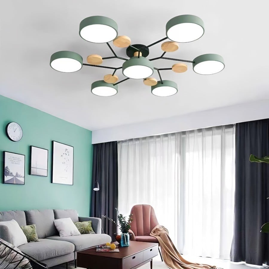 Nordic Branched Disc Metal Ceiling Lamp S192