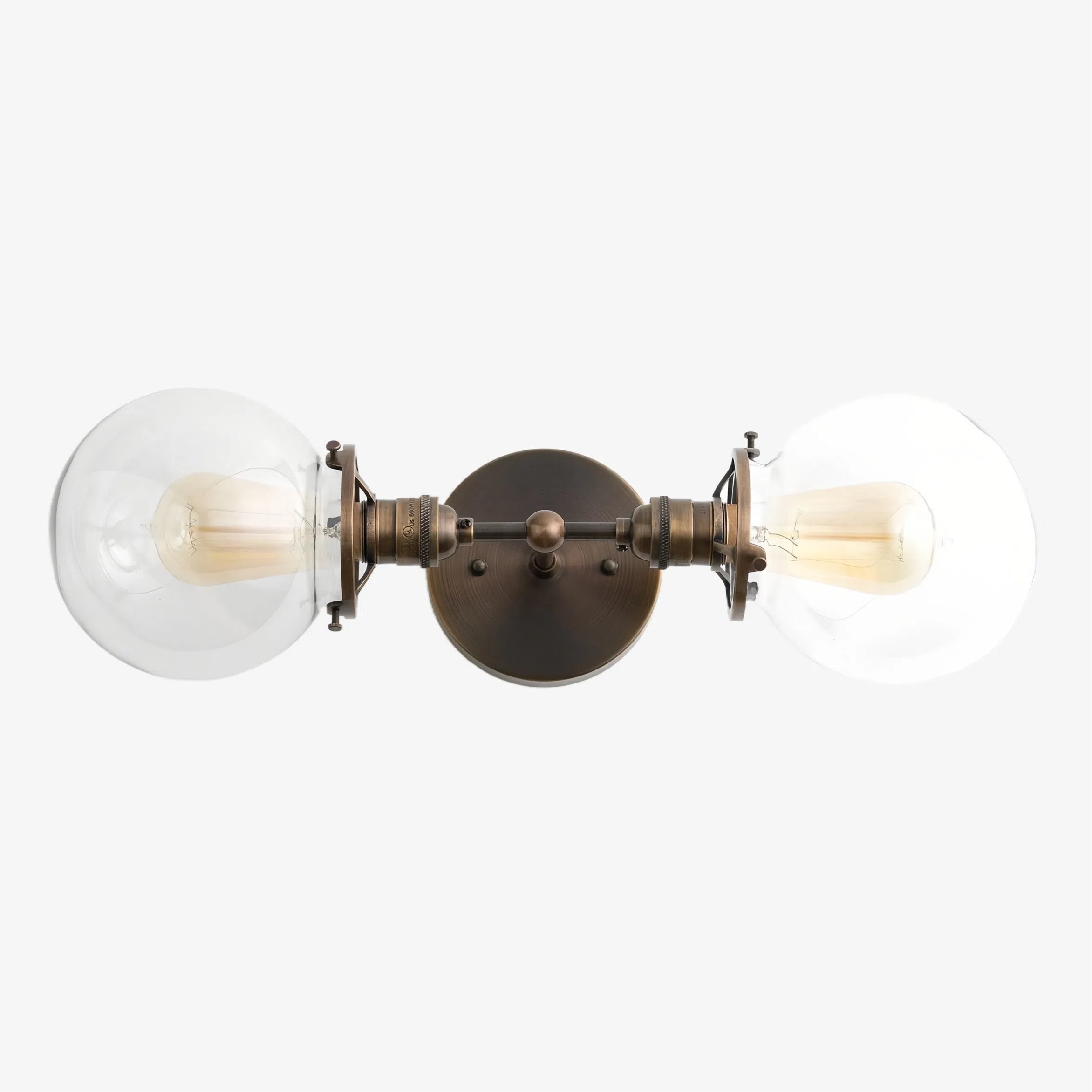 Lumio Globe Industrial Vanity Lighting- Modern Double Globe Wall Light T343