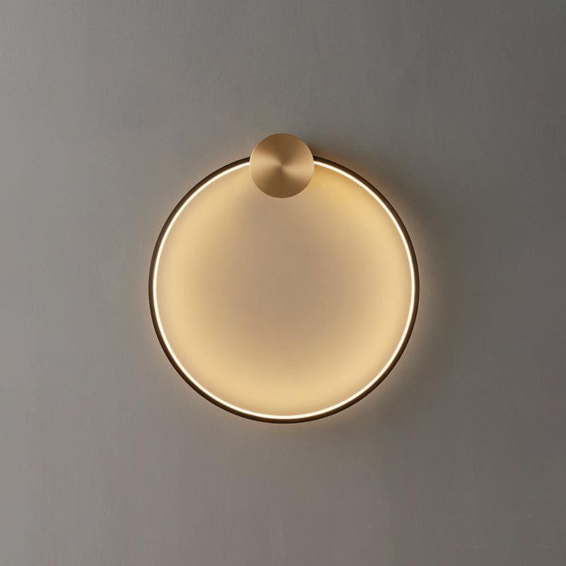 Minimalist Creative Simple Brass Round LED Wall Light M323