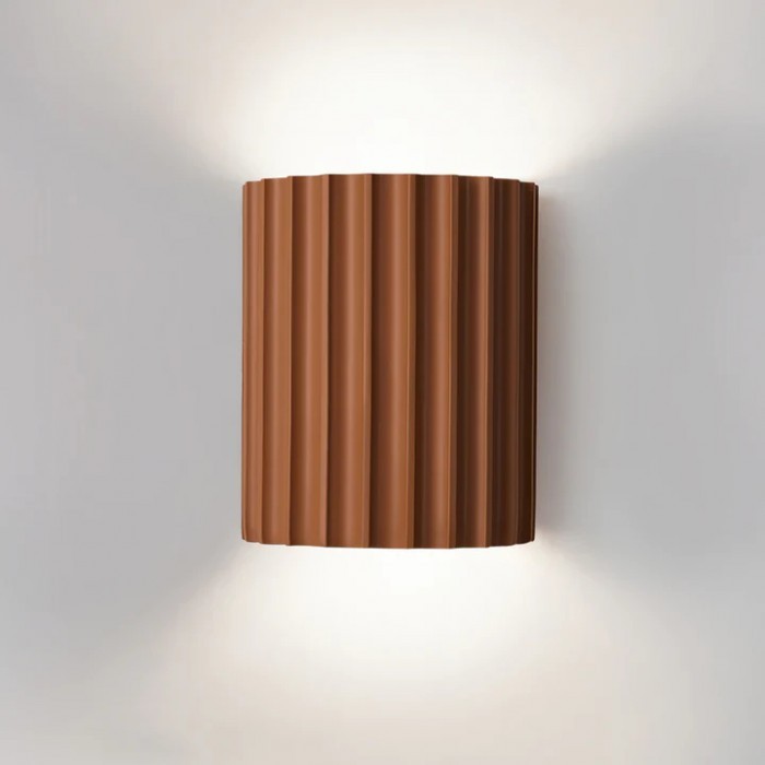 Ribbed Resin Design - Minimalist Wall Light for Modern Interior Spaces S104