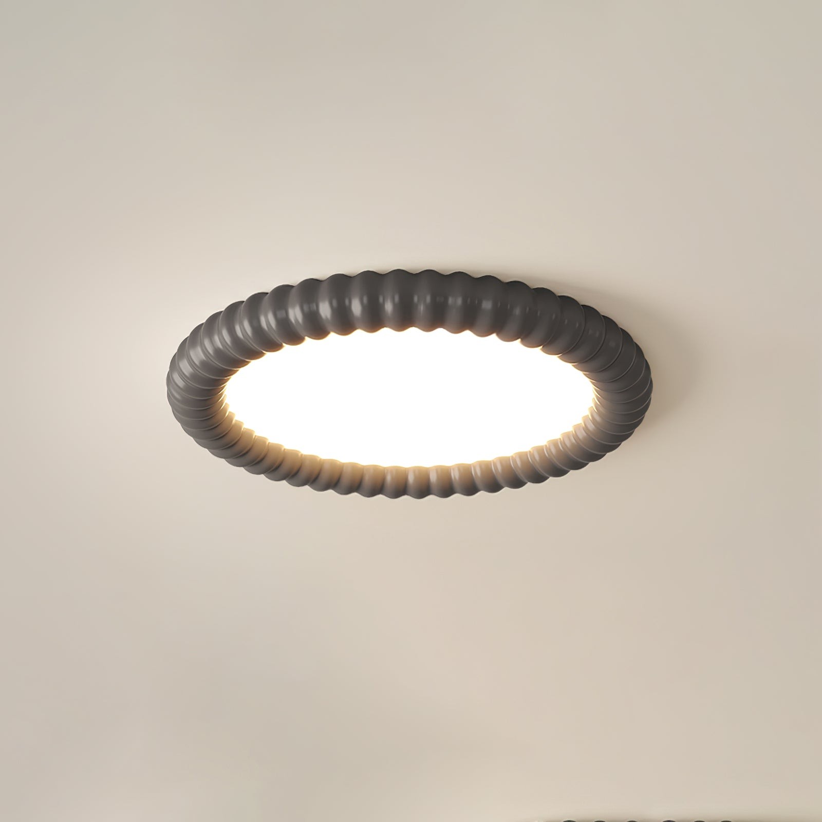 Cream Style Ripple Ring Ceiling Lamp M421