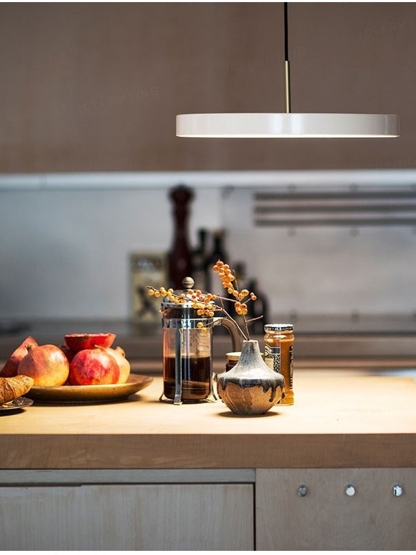 Modern Disc Pendant Light — Nordic Minimalist Fixture for Dining & Kitchen G102