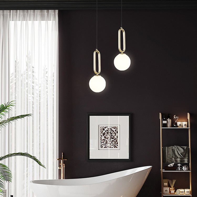 Large Minimalist Oval Ring Pendant Light