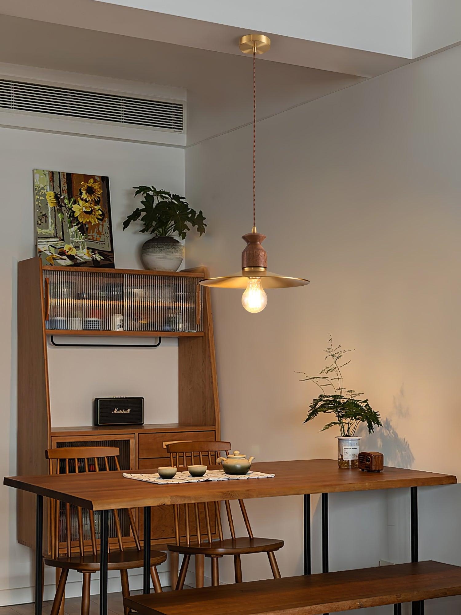 Brass Crest Pendant Light T1581