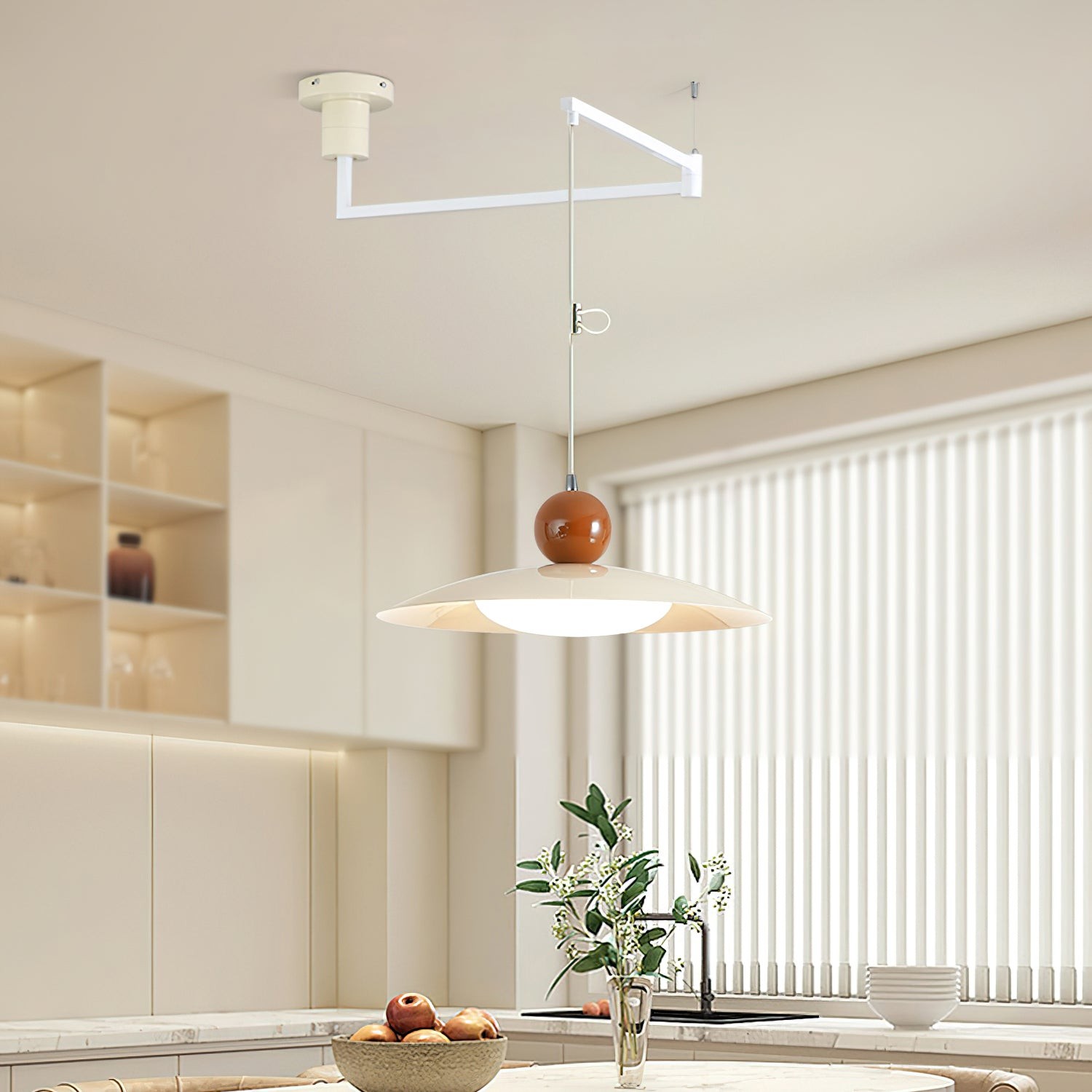 Nordic Flying Saucer Swing Arm Movable Pendant Light M111