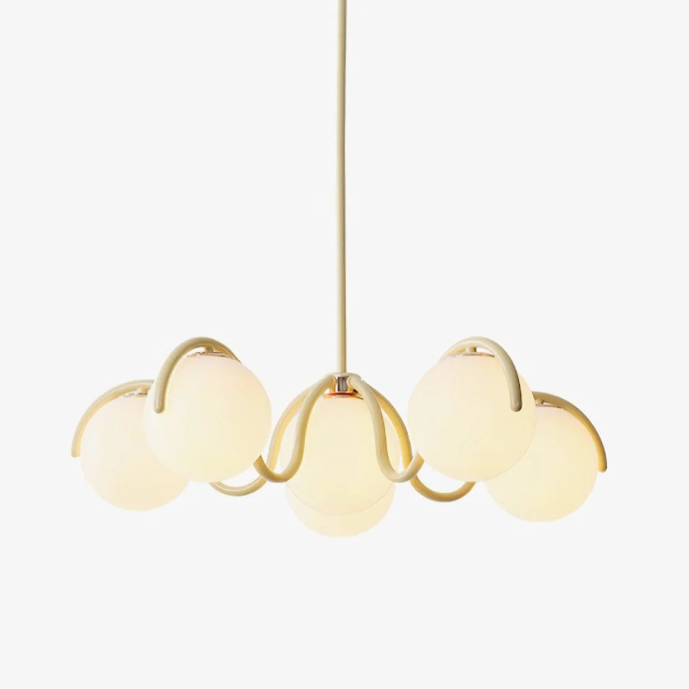 Sculptural Linear Chandelier with Elegant Flowing Silhouette S223