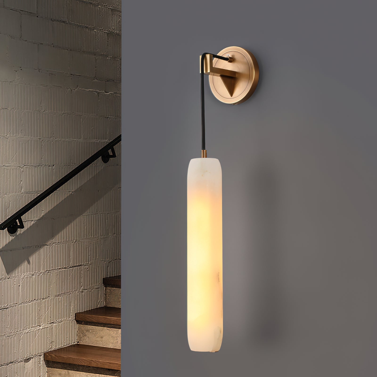 Alabaster Flute Wall Lamp T1661