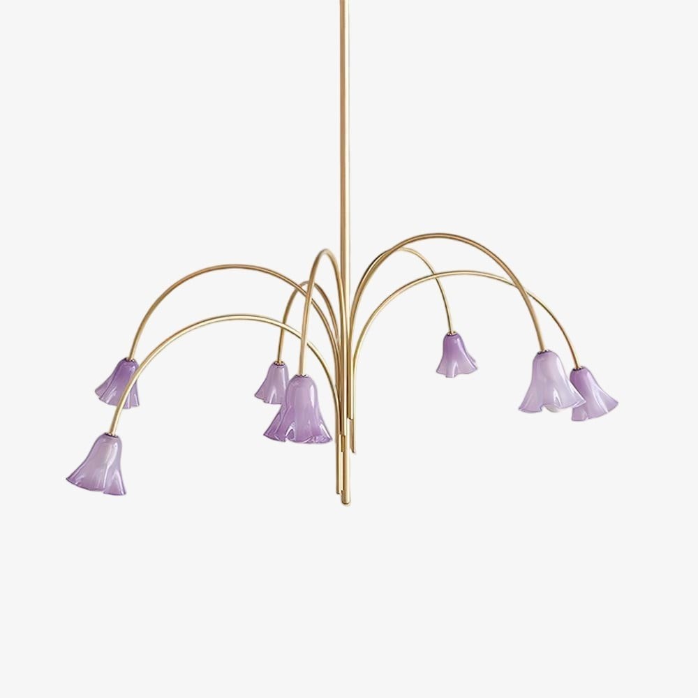Bellina Lily Glass Flower Chandelier - Romantic Lighting for Interior T280