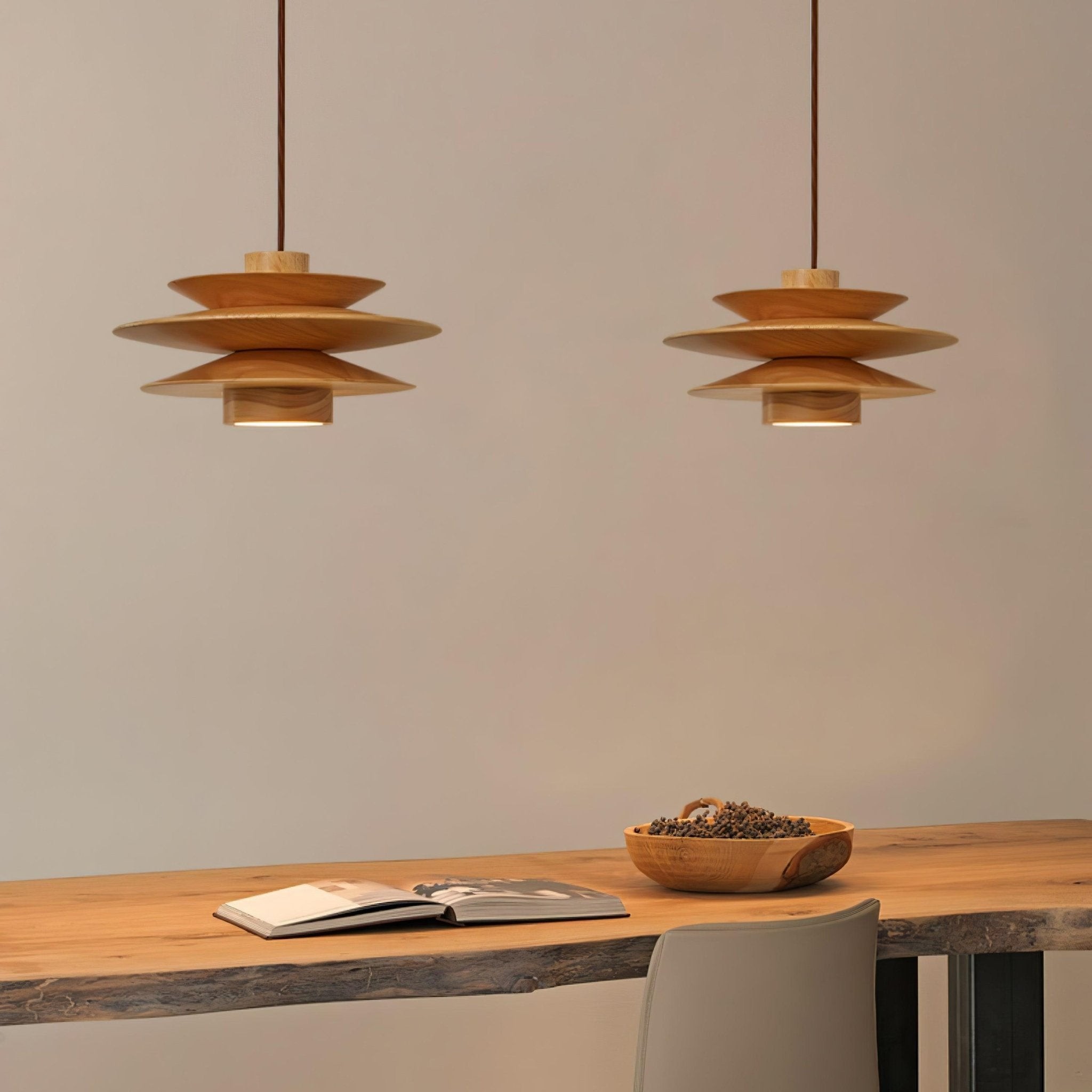 Multi Tiered Disc Pendant Lamp M381