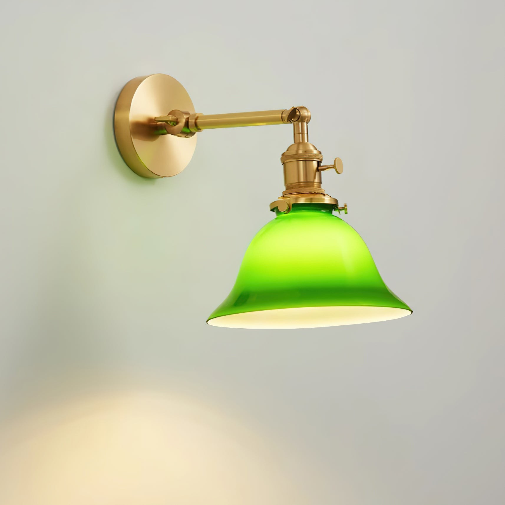 Personalized Green Bell-Shaped Wall Lamp M154
