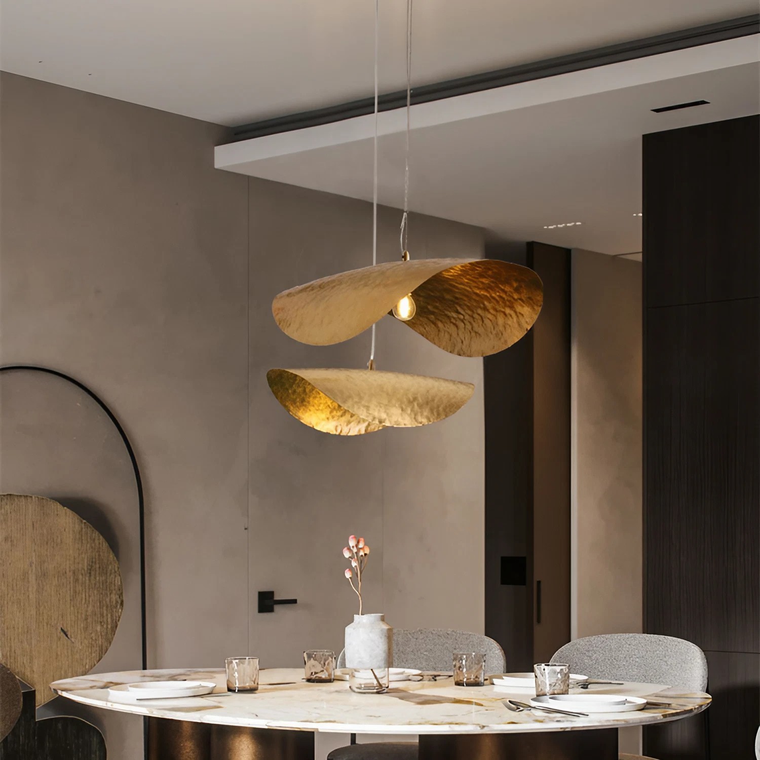 Vintage Lotus Leaf Pendant Light For Living Room S64