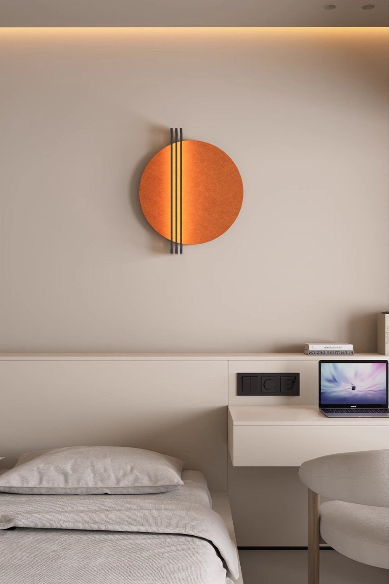 Abstract Sunrise Felt Wall Sconce T1605