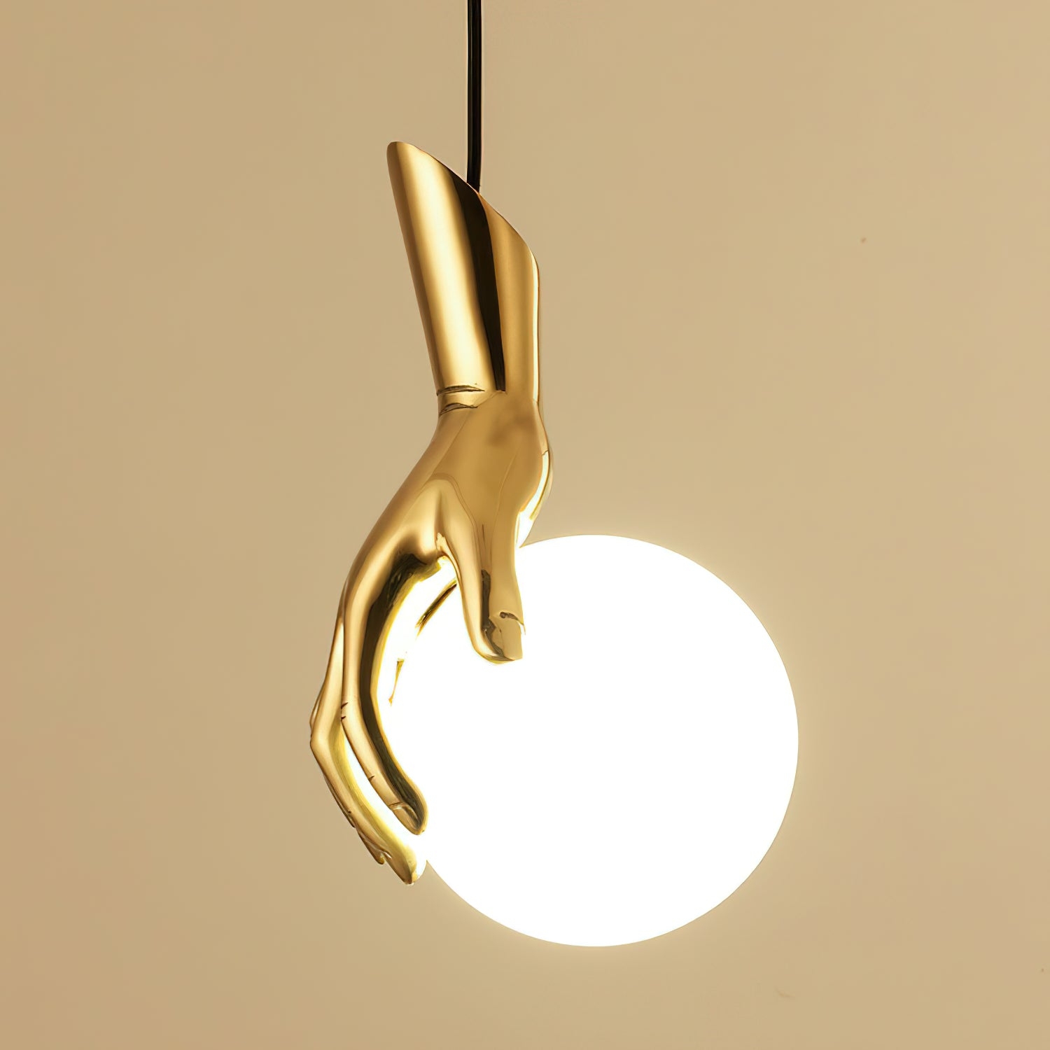 Hand Holding Globe Pendant Light T1675