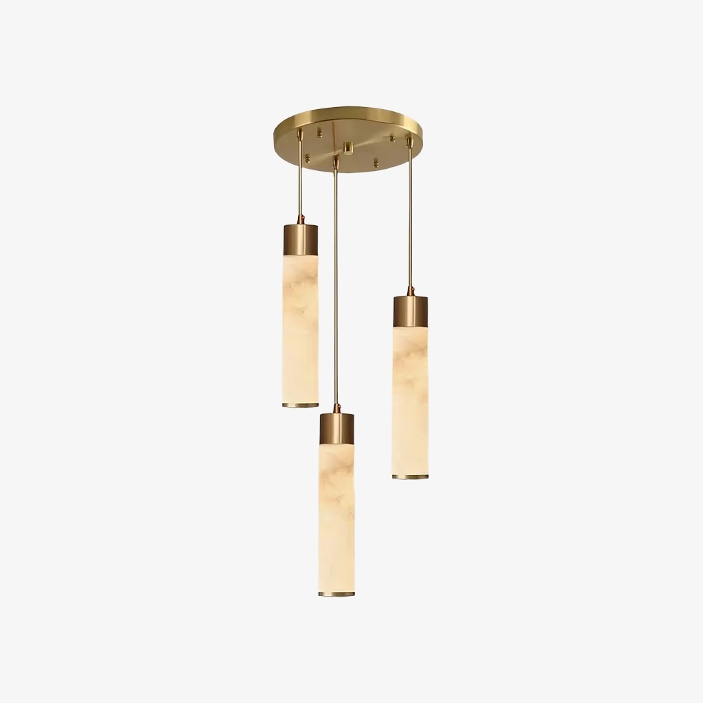 Solaryx Minimal Cylindrical Silhouette Pendant Light - Modern Style Lamp for Kitchen or Dining Room T1135