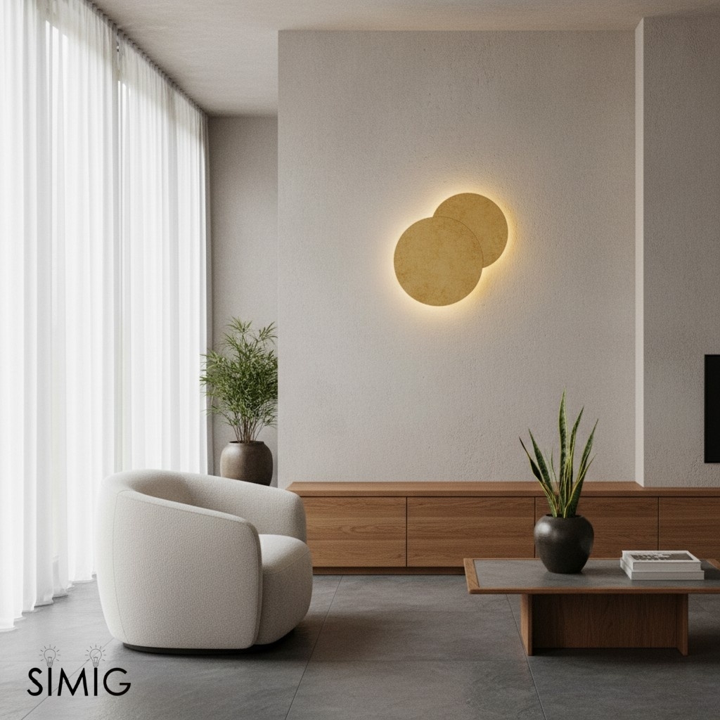 Discola Wall Lamp Metal Disc Design - Living Room Ambient Light
