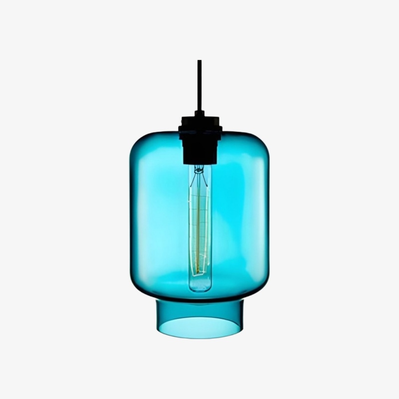Modern Geometric Glass Pendant Light - Home Decor Multiple Colors Lighting S377
