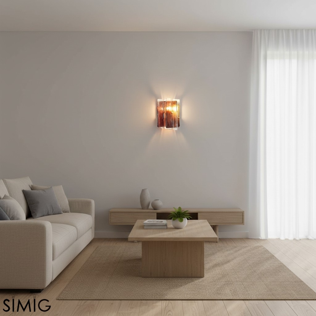 Lumiridge Wall Lamp - Modern Metal and Glass for Bedroom T572
