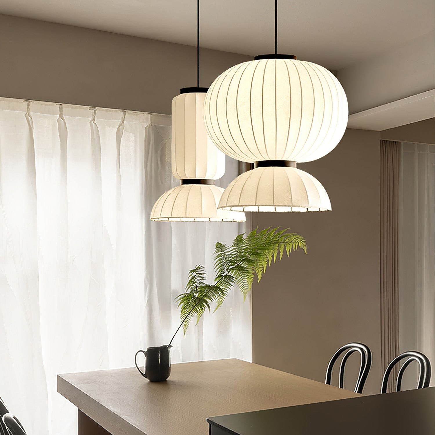 Mulberry Silk Lantern Pendant Light M433