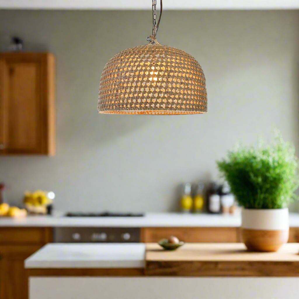 Natural Shadow Rattan Japandi Pendant Light T2054