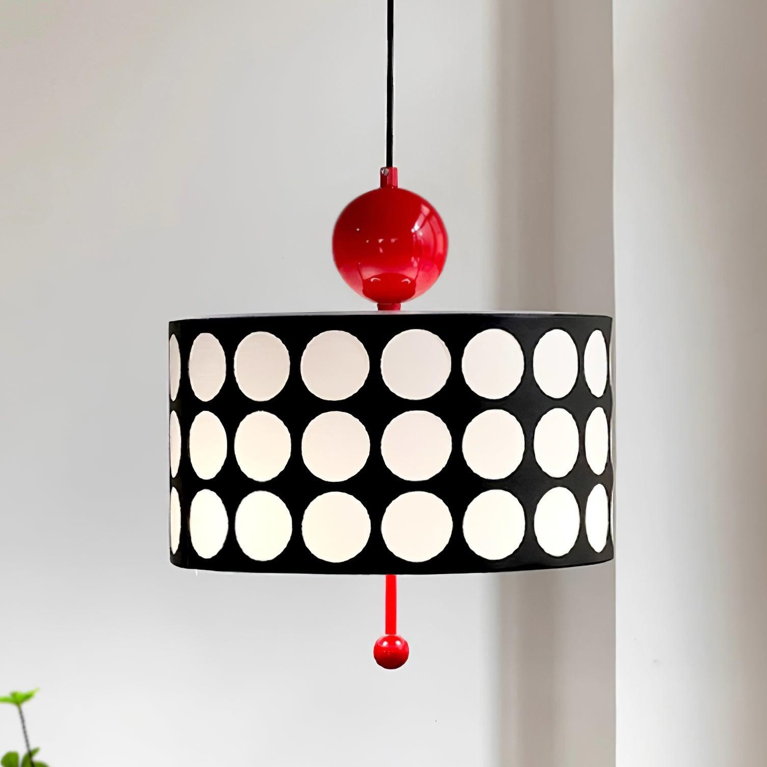 Polka Dot Lattice Pendant Lamp - French Vintage Light for Dining M165