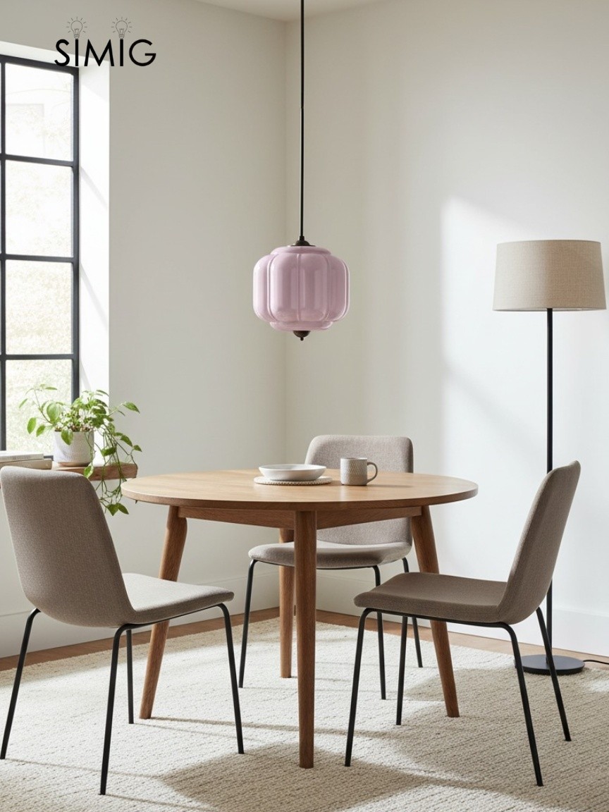 Eloise Vintage Milk Glass Pendant Light - Chic Retro Lighting for Dining Rooms S215