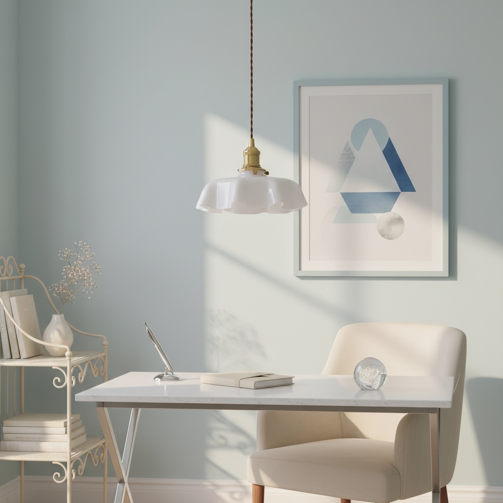 Aluneroa Vintage Inspired Flower Pendant Lamp Soft Curved Silhouette for Interior Lighting T1084