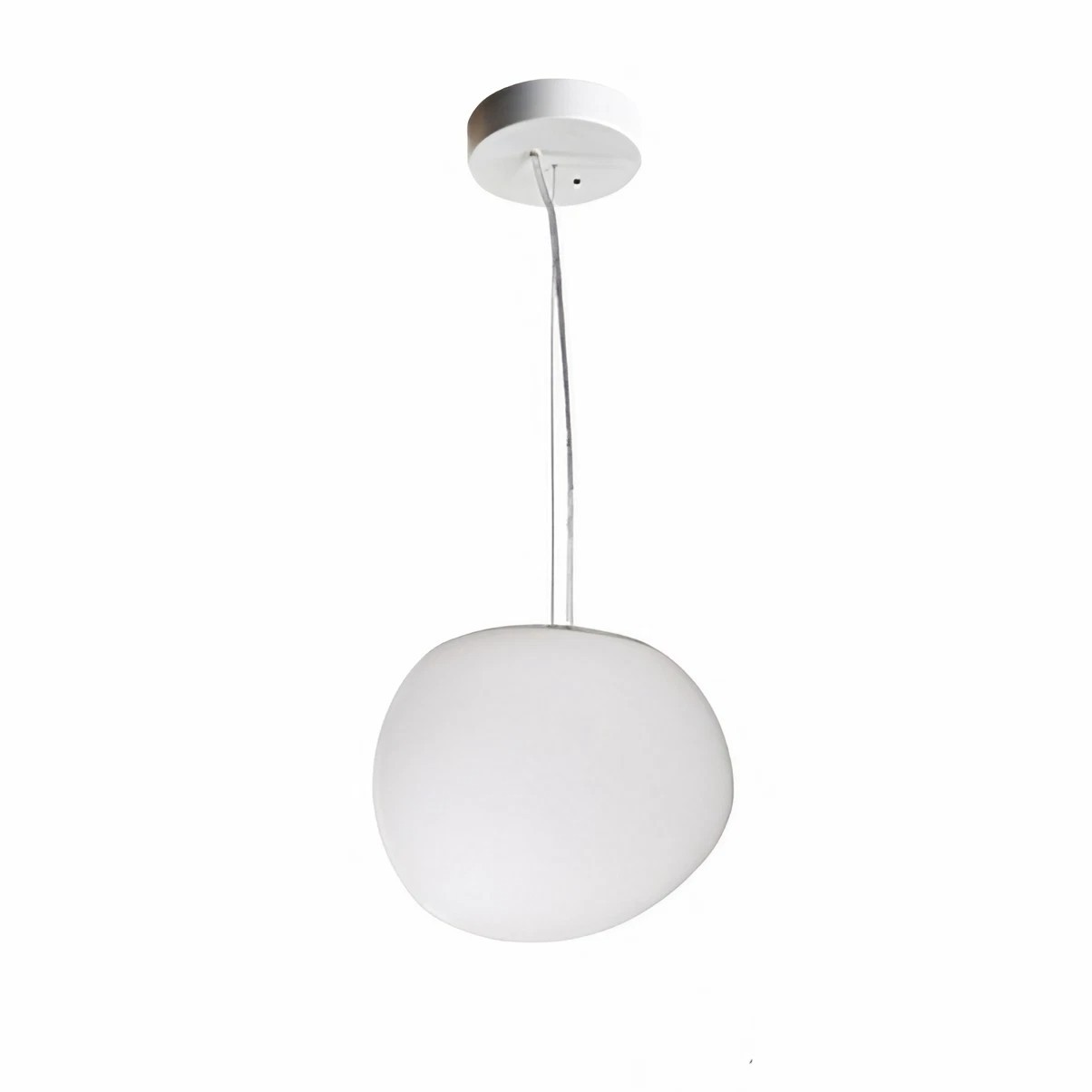 Pebble Orb Deco Milk Glass Pendant Light S161