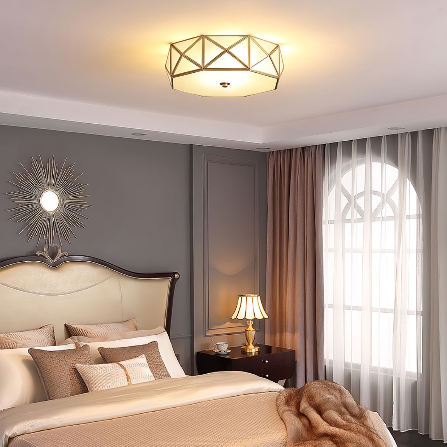 Geometric Shaped Flush Ceiling Light M452