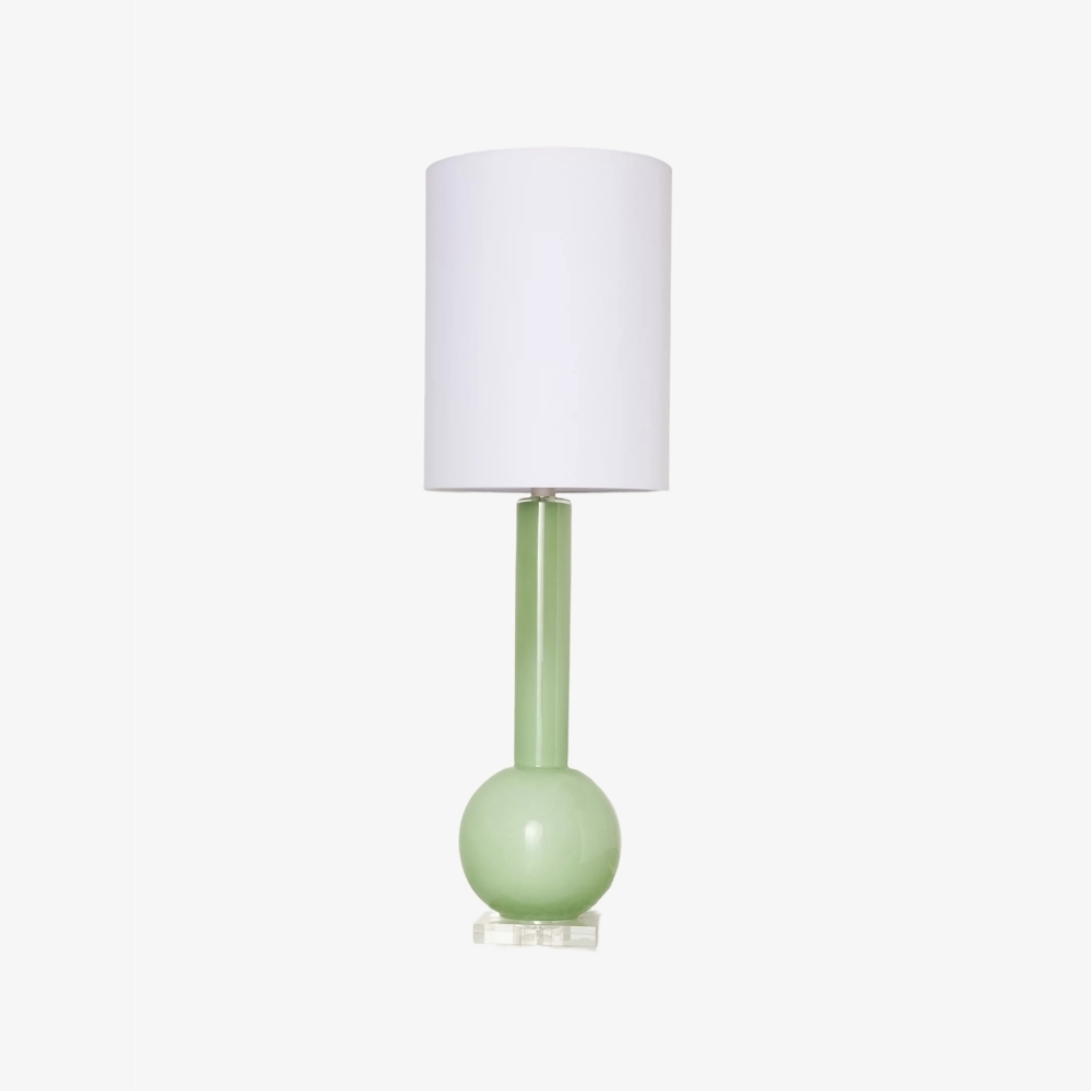 Savara Minimalist Table Lamp - Clean Glass Form with Fabric Shade for Bedrooms T721