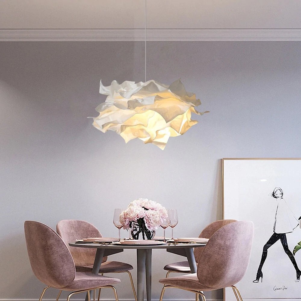 Cloud Shape Pendant Light Minimal Paper - Bedroom Ambient Lighting S137