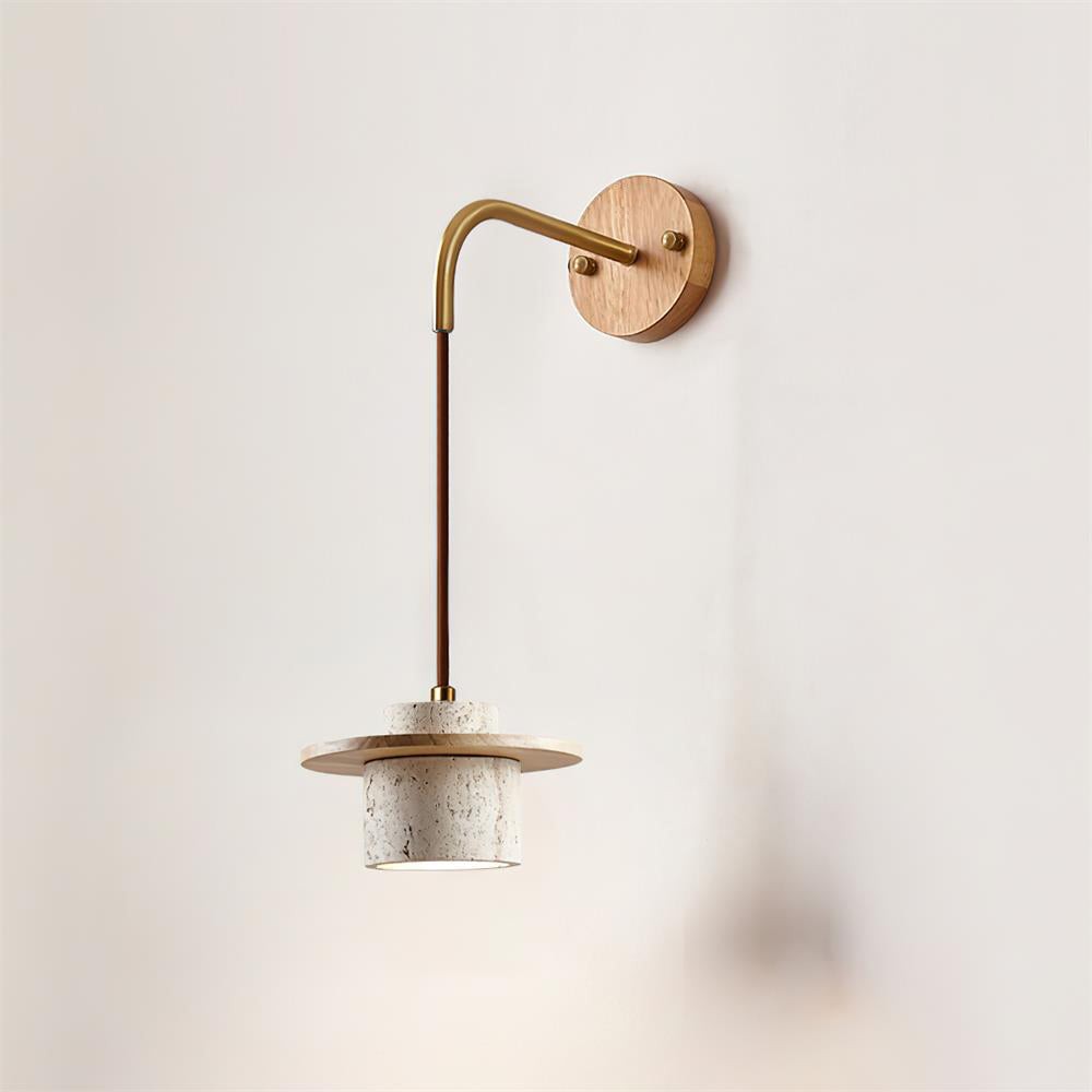 Retro Wabi Sabi Textured Travertine Wall Lamp G12