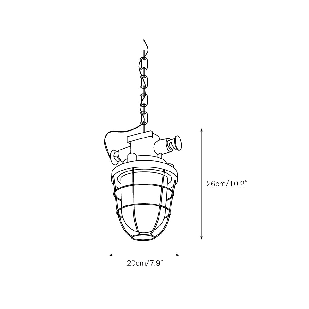 Bulkhead Cage Pendant Light T1853