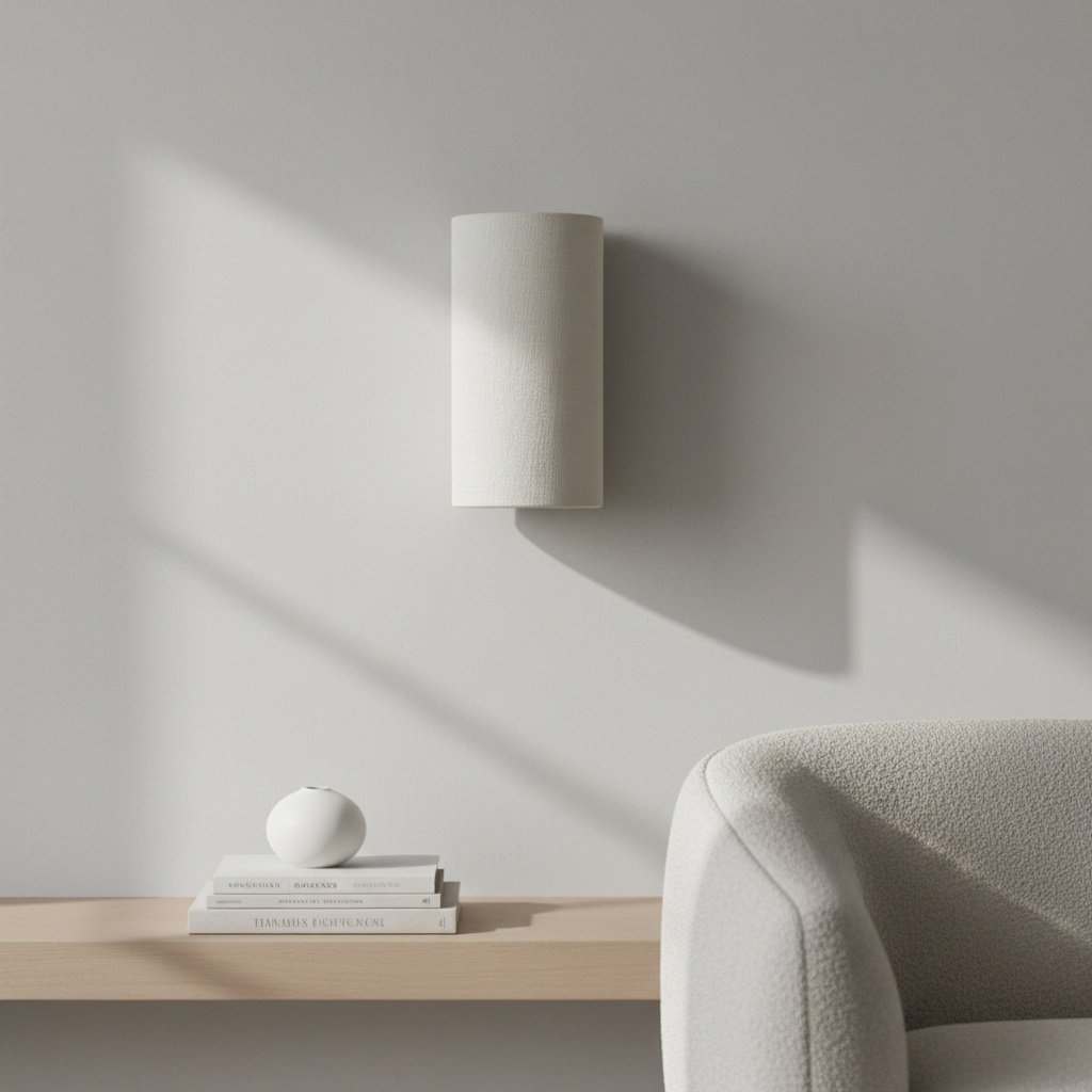 Linbron Soft Linen Wall Sconce - Minimalist Fabric Wall Light for Bedroom T478