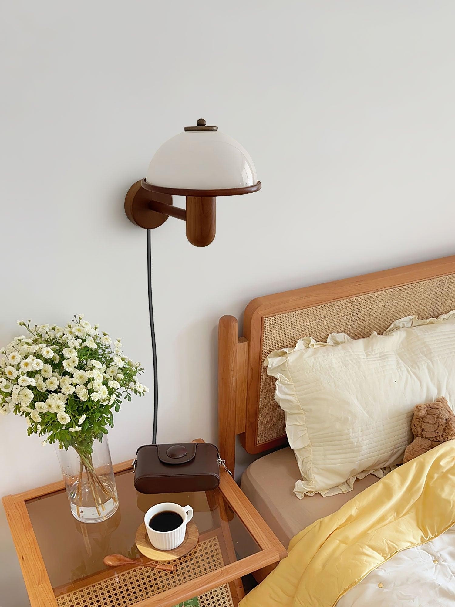 Mushroom Wood Wall Lamp M250