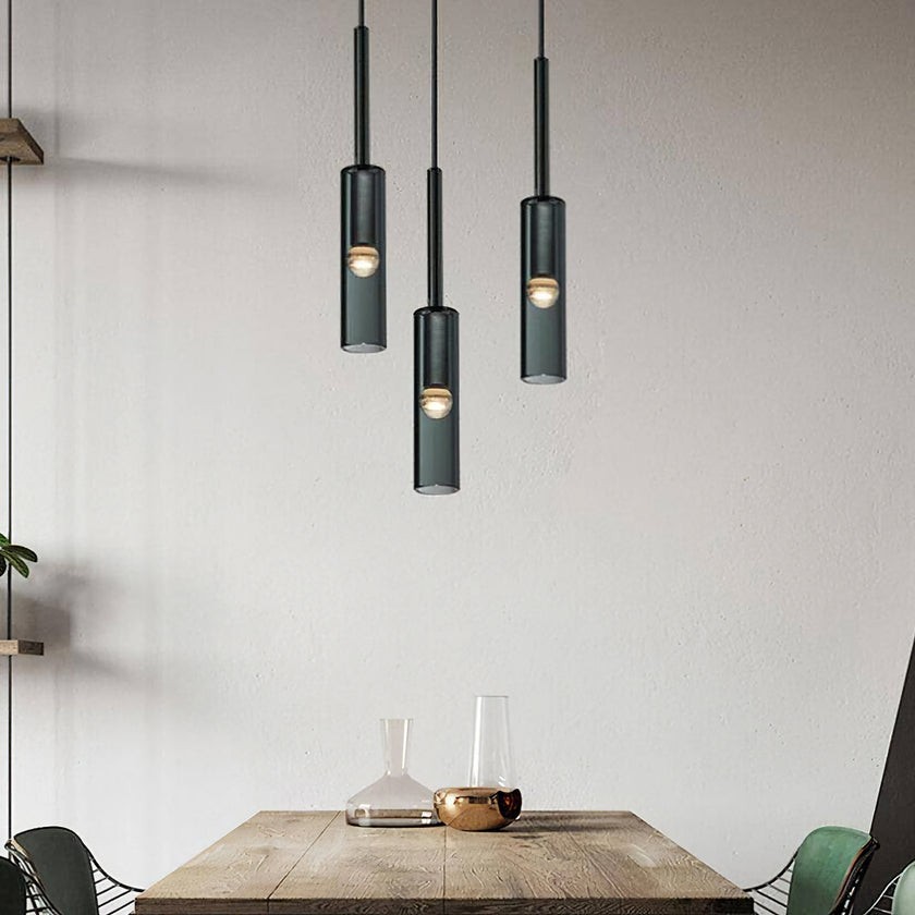 Modern Cylindrical Glass Pendant Light G42