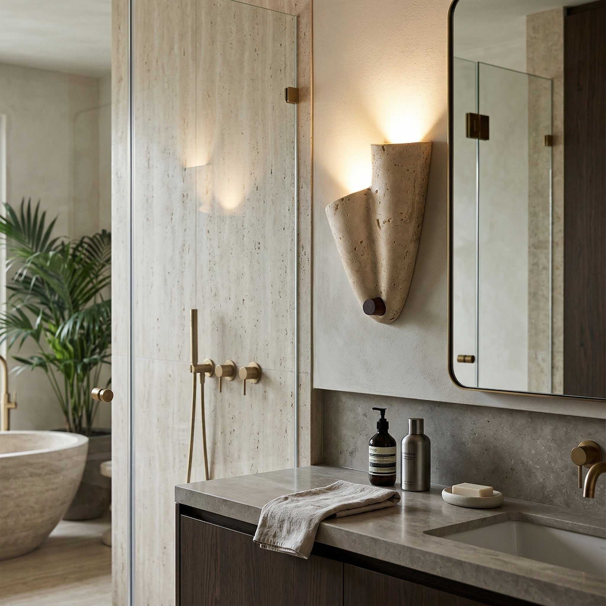Pearlmont Travertine Wall Lamp T1988