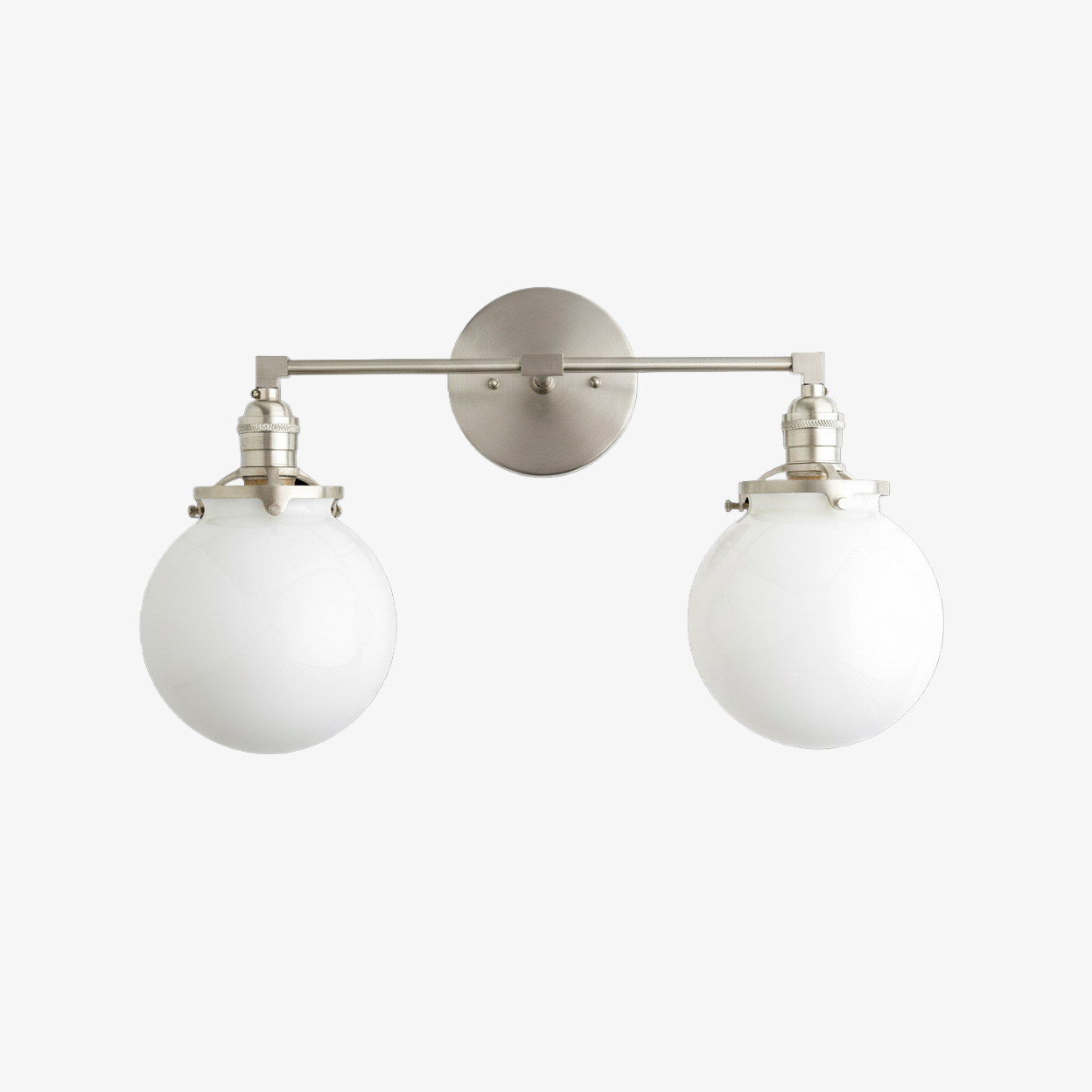 Lumio Globe Glass Globe Vanity Light - Modern Two Light Bathroom Sconce T309