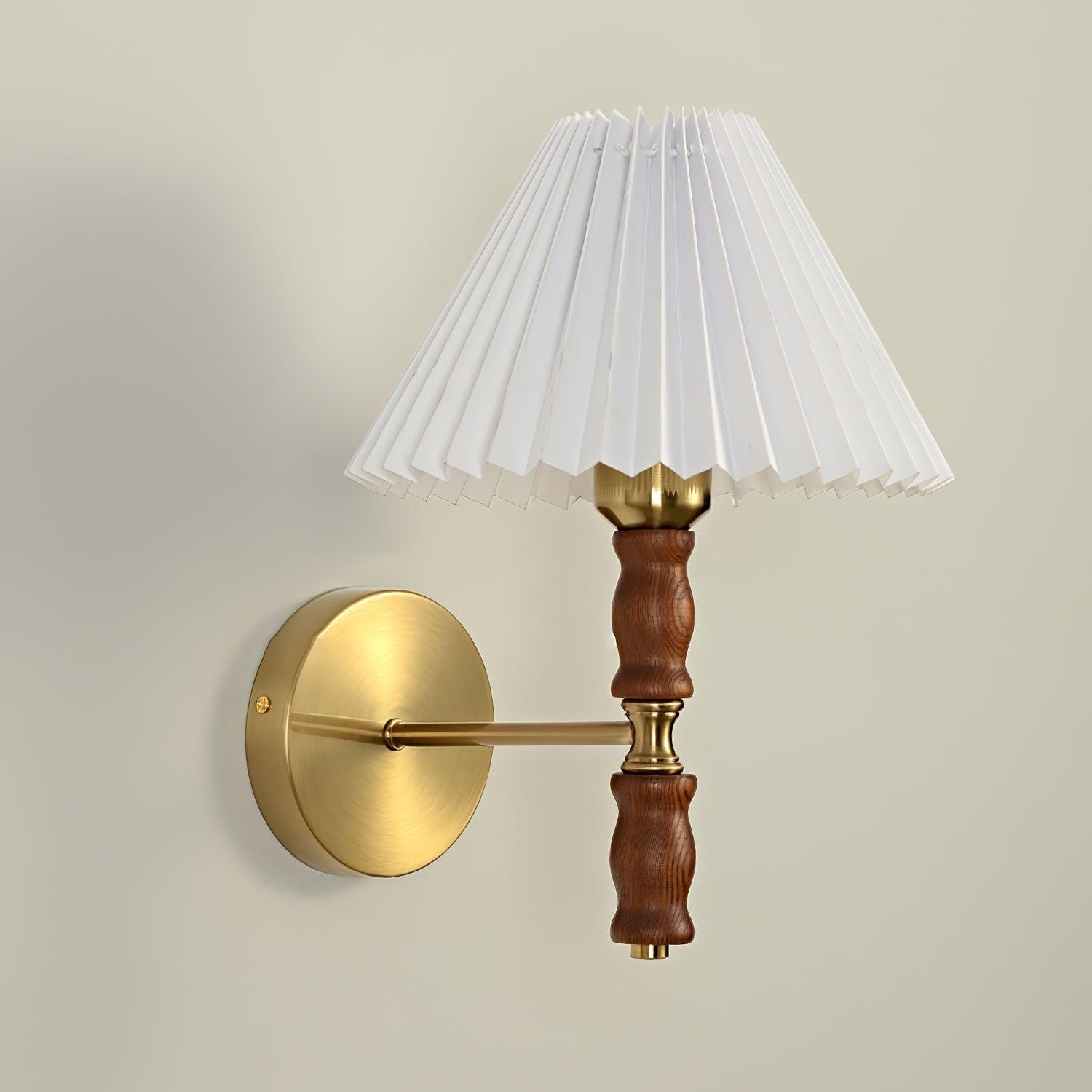Japanese Retro Walnut Atmosphere Wall Light For Bedroom M330